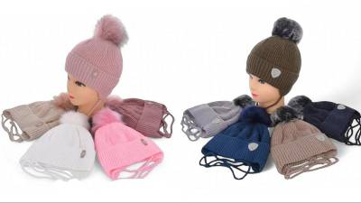 В'язана шапка на флiсi для дiтей (р-р: 48-52; 3-5 рокiв) R28 рiзнi кольори. вир-во Україна., фото 1