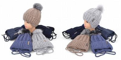 В'язана шапка на флiсi для дiтей (р-р: 50-54; 3-6 рокiв) R33 рiзнi кольори. вир-во Україна., фото 1