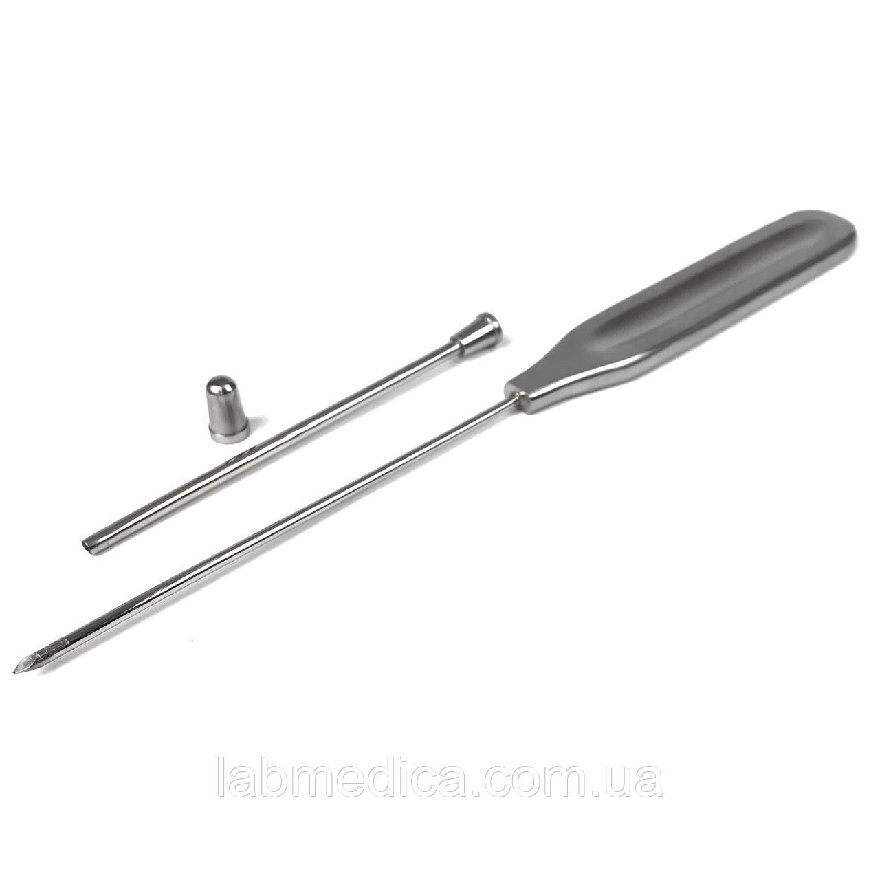 Троакар порожнистий діаметр 3,3 мм, довжина 23 см, довжина р.ч. 100 мм SURGIWELOMED, фото 1