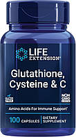 Life Extension Glutathione, Cysteine & C / Глутатіон, цистеїн і вітамін C антиоксиданти 100 капсул