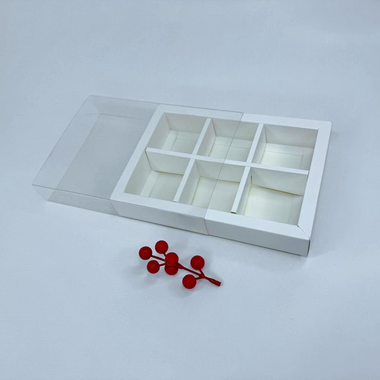 Коробка для моті, 190*130*35 мм, з вікном, біла, фото 1