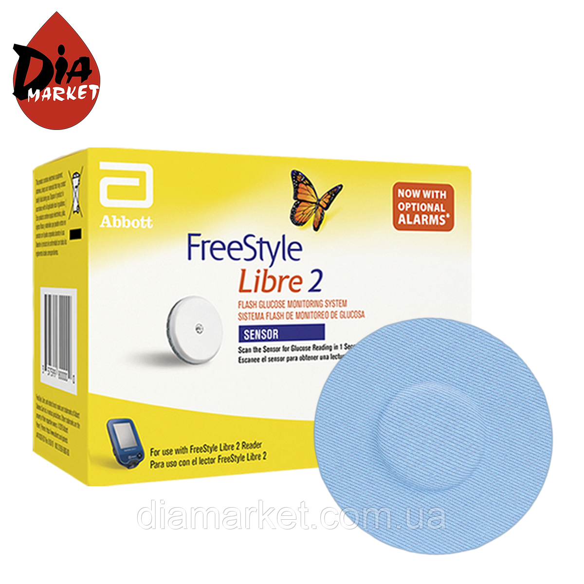 Сенсор Freestyle Libre 2 (ФріСтайл Лібре) 1 пак. і 1 кольоровий тейп у комплекті, фото 1