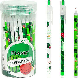 Ручка масляна кулькова Piano Кавун 0,7 мм синя