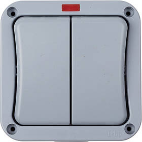 Всепогодний вимикач HiSmart 2 вимикачі, IP66, EU