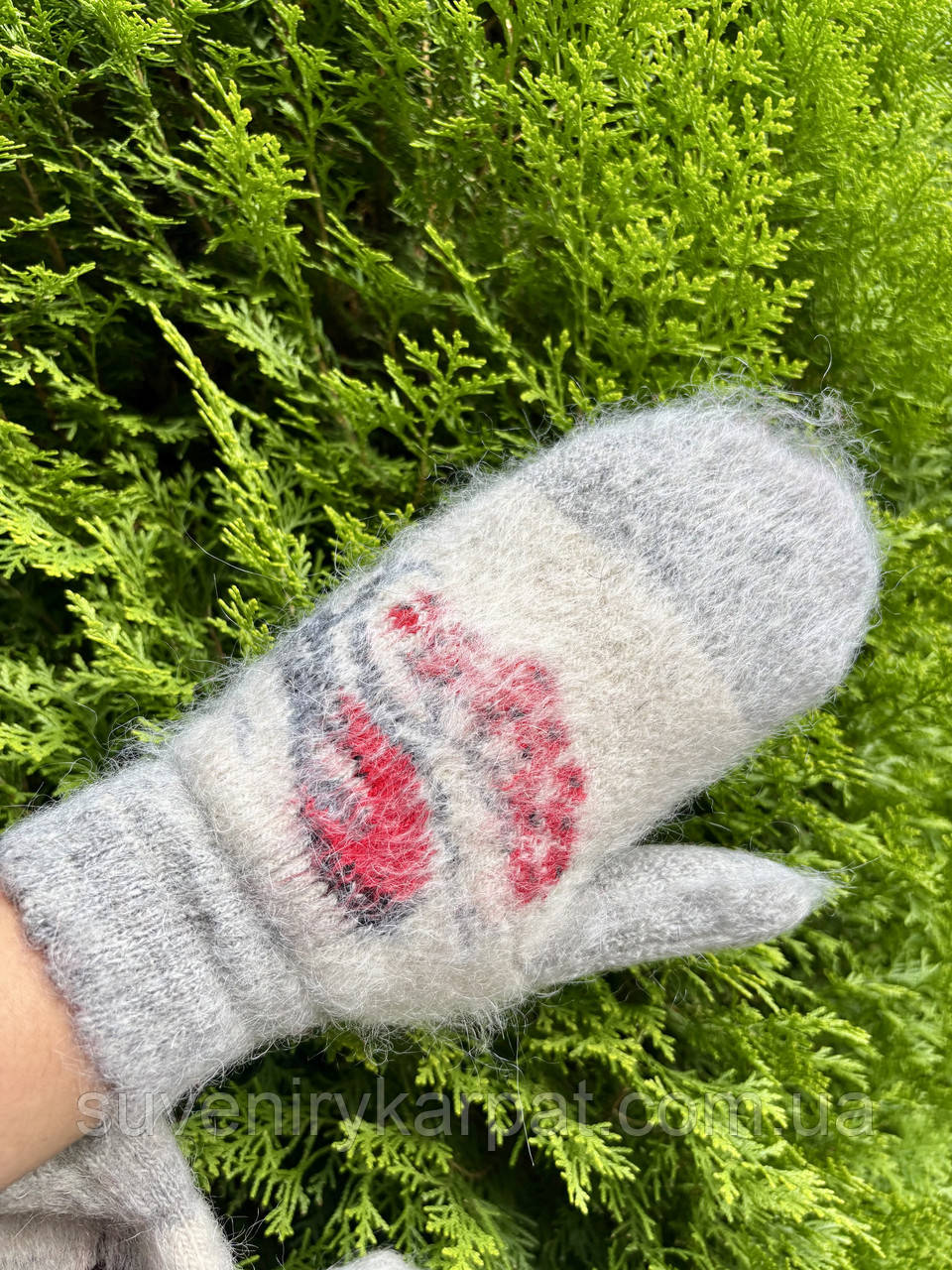 Рукавички з козячого пуху теплі зимові Снігурі, фото 1