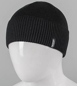 Вязана вовняна шапка без підкладки, з відворотом Nord (251254), Чорний