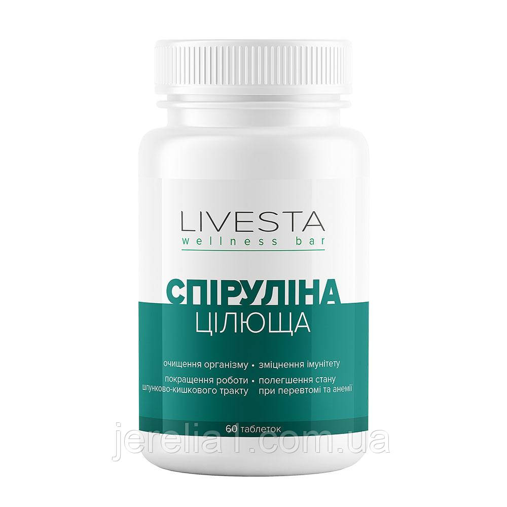 Дієтична добавка «Цілюща Спіруліна» LIVESTA, 60 таблеток, фото 1