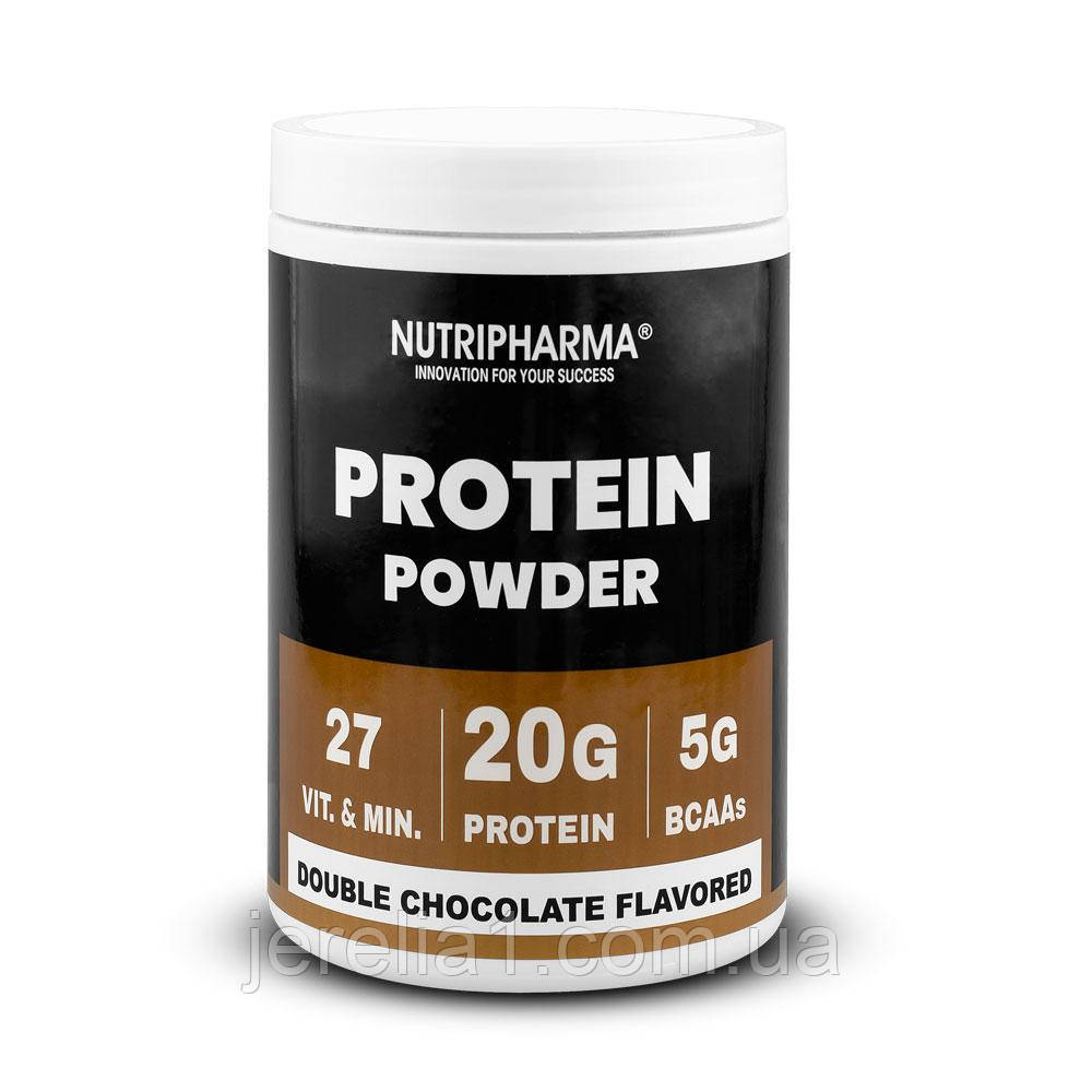 Протеїновий коктейль Nutripharma "Подвійний шоколад", 464 г, фото 1