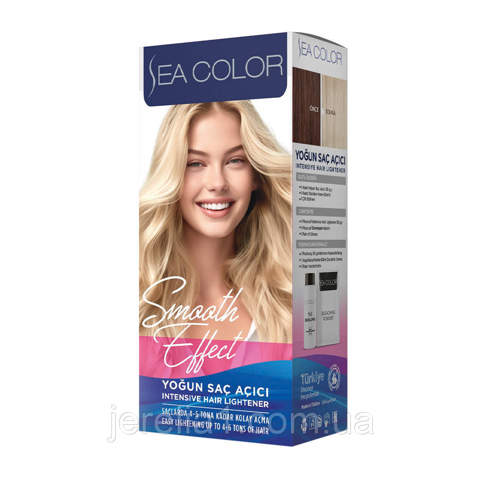 Освітлювач для волосся SEA COLOR, 30 г+60 мл, фото 1