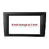 Універсальна рамка для переходу з магнітоли 9" дюймів на магнітолу 2 DIN 7" дюймів, фото 4