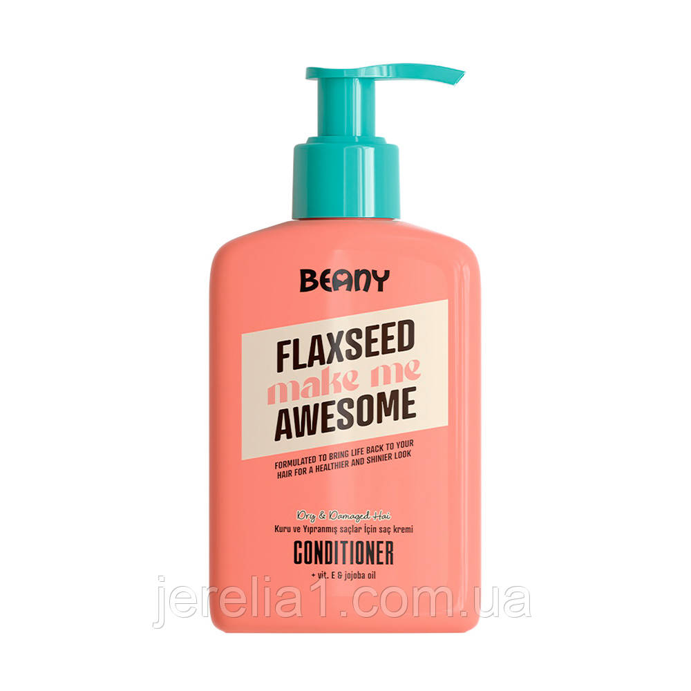 Кондиціонер для сухого та пошкодженого волосся з насінням льону Beany, 150 мл, фото 1
