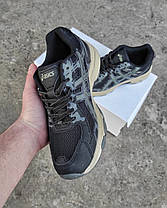 Чоловічі кросівки Asics Gel Venture 6 Black Khaki Асікс Гель Вентуре 6 чорні хакі шкіра сітка для хлопців, фото 4