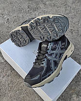 Чоловічі кросівки Asics Gel Venture 6 Black Khaki Асікс Гель Вентуре 6 чорні хакі шкіра сітка для хлопців, фото 3