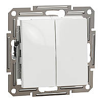 Вимикач 2-клавішний Білий без рамки - ASFORA EPH0370121