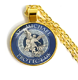 Кулон святий Архангел Михаїл захисти мене Святий щит підвіска амулет оберіг 2 кольори, фото 2