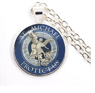 Кулон святий Архангел Михаїл захисти мене Святий щит підвіска амулет оберіг 2 кольори, фото 1