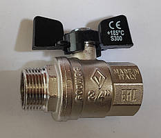 Кран кульовий 3/4" (DN 20) В/Н Bugatti Oregon метелик