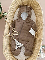 Демісезонний комбінезон для новонародженого з флісом