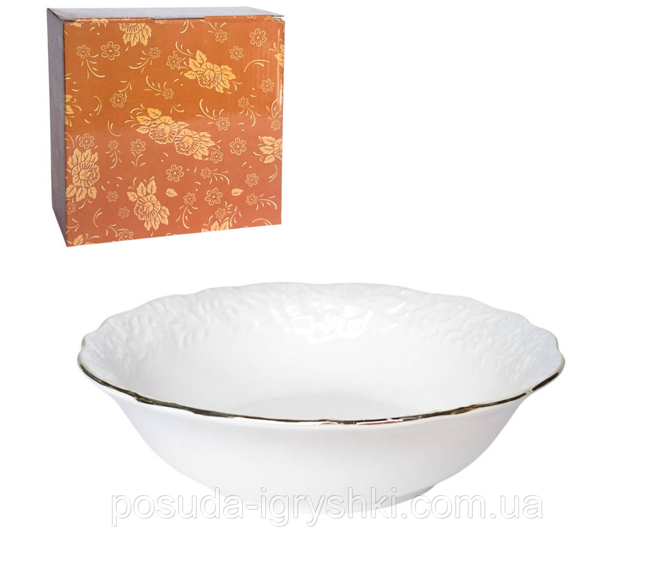 30784 Салатник Біла ніч діаметр 18 см, фото 1