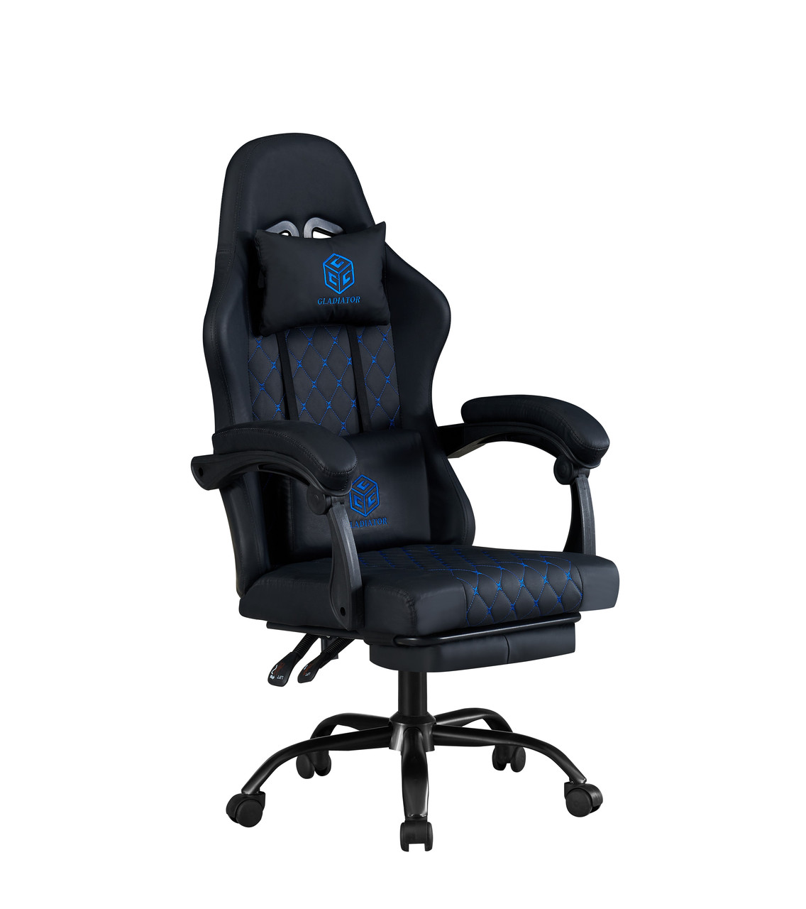 Крісло комп'ютерне Світч чорно-синє (крісло геймерське), фото 1