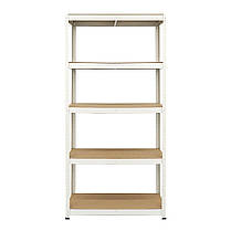 Стелаж металевий 5 полиць 180х90х40 Siker GoodTool P9040 білий для офісу комори підвалу гаража магазину, фото 3