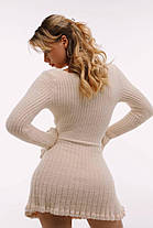 Ніжна жіноча міні сукня із мʼякого трикотажу Smm9482, фото 2