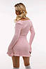 Ніжна жіноча міні сукня із мʼякого трикотажу Smm9482, фото 6
