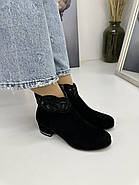 Замшеві черевики демісезонні BATTINE B512(Battal) чорні 39, фото 3