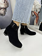 Замшеві черевики демісезонні BATTINE B512(Battal) чорні 39, фото 4