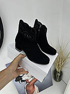 Замшеві черевики демісезонні BATTINE B512(Battal) чорні 39, фото 5