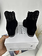 Замшеві черевики демісезонні BATTINE B512(Battal) чорні 39, фото 6