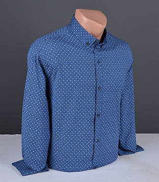 Чоловіча сорочка G-port із візерунком синя Туреччина 1177