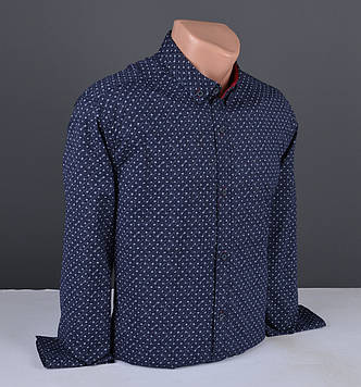 Чоловіча сорочка G-port із візерунком темно-синя Туреччина 1178