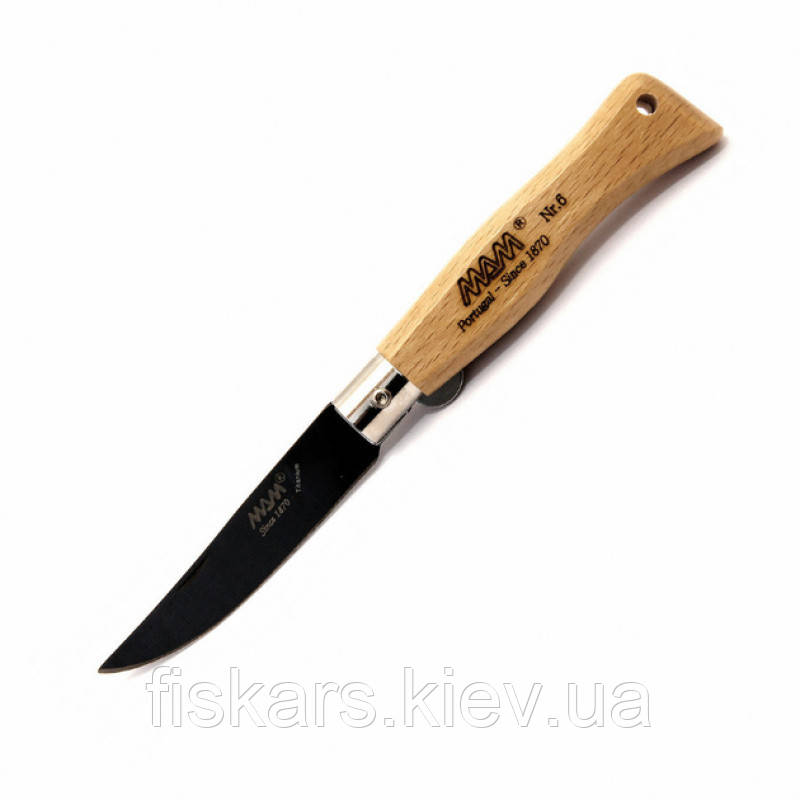 Ніж MAM Douro Light Beech Wood 75 mm Black Titanium (5004-LW)