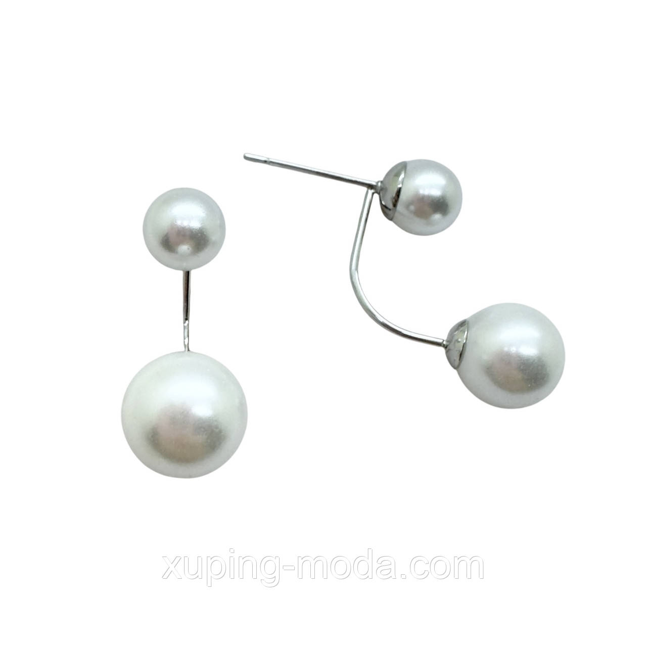 Сережки ксюпінг. 20 мм. Родій, фото 1