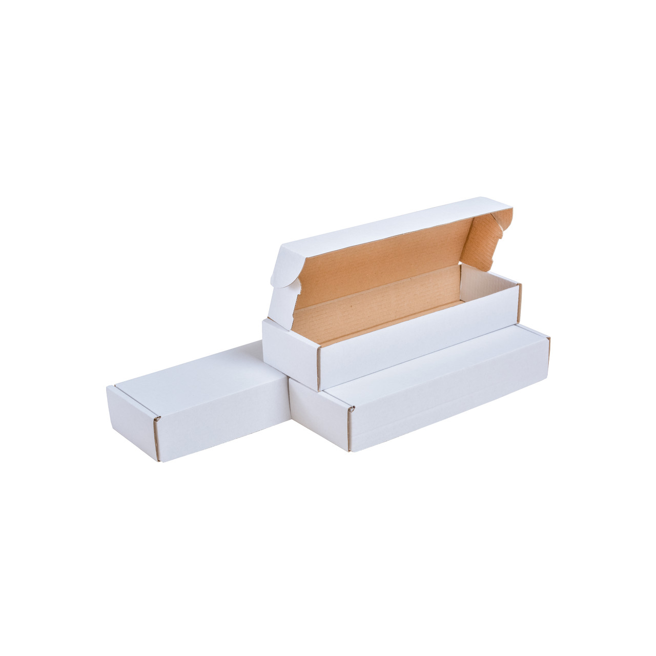 Самозбірні картонні коробки 240×80×40 мм білі