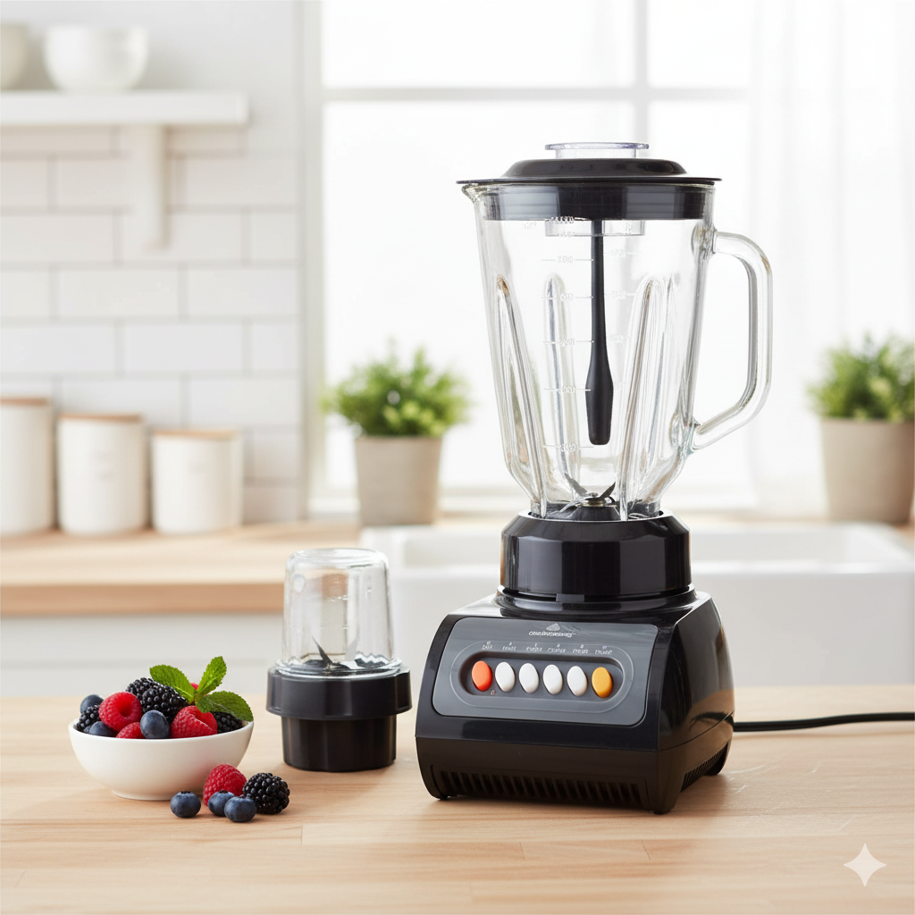 Блендер стаціонарний Crownberg CB-0999 (2 в 1) з кавомолкою, 500 Вт, 1.5 л, фото 1