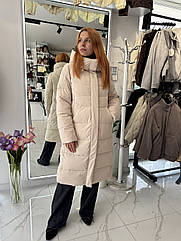 Жіноча куртка, довга наповнювач біопух