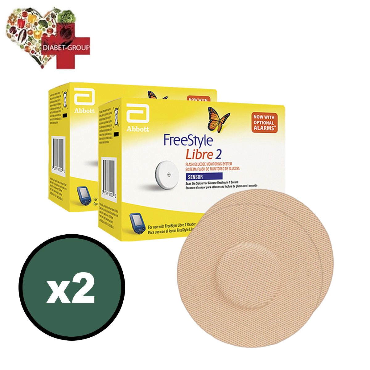 Сенсор Freestyle Libre 2 (ФріСтайл Лібре) 2 уп. і 2 тейпи в комплекті