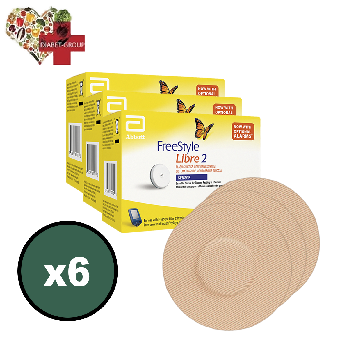 Сенсор Freestyle Libre 2 (ФріСтайл Лібре) 6 уп. і 6 тейпів у комплекті