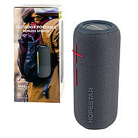 Колонка портативна Hopestar P39 Bluetooth LED сірий
