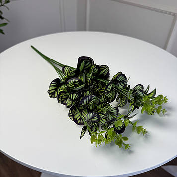 Букет добавка евкаліпт штучний чорно-зелений, пластик 5 гілок 35 см, 5 шт/уп