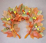 Осінній обруч Осінній обідок віночок Осінь Осенний обруч ободок Обруч з листям Ободок с листьями Осенние, фото 2