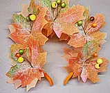 Осінній обруч Осінній обідок віночок Осінь Осенний обруч ободок Обруч з листям Ободок с листьями Осенние, фото 4
