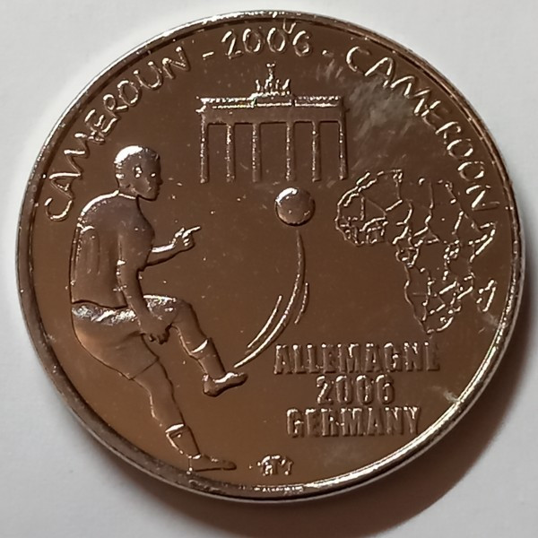 Камерун 1500 франків-1 африка 2006 рік Чемпіонат світу з футболу 2006, Німеччина №2185, фото 1