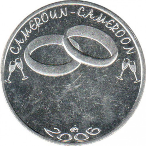 Камерун 7500 франків-5 африка 2006 рік Весілля Латунь з срібним покриттям, 12.5g, ø 30.5mm №2186, фото 1