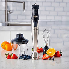 Блендер ручний занурювальний з нержавіючої сталі Sokany настільний 4 в 1 металевий 1000 Вт смузі мейкер потужний Lugi