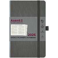 Щотижневик датований 2026 рік Axent Partner Lines 125х195 мм сірий 8515-26-03-A, 72753