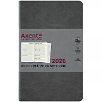 Щотижневик датований 2026 рік Axent Partner City Soft 125х195 мм сірий 8521-26-06-A, 72750
