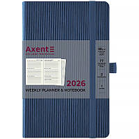 Щотижневик датований 2026 рік Axent Partner Lines 125х195 мм блакитний 8515-26-48-A, 72755